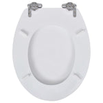 Toiletbril Soft-Close Simpel Ontwerp Mdf Wit