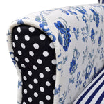 Fauteuil Met Stof Blauw/Grijs