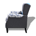 Fauteuil Met Stof Blauw/Grijs