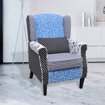 Fauteuil Met Stof Blauw/Grijs