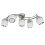 Plafondlamp Met Glazen Kappen + Golvende Rail