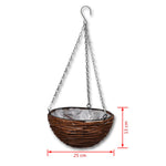 Hangbak Wilgenhout Met Voering En Ketting 4 Stuks