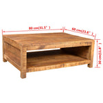 Salontafel Massief Mangohout Wit