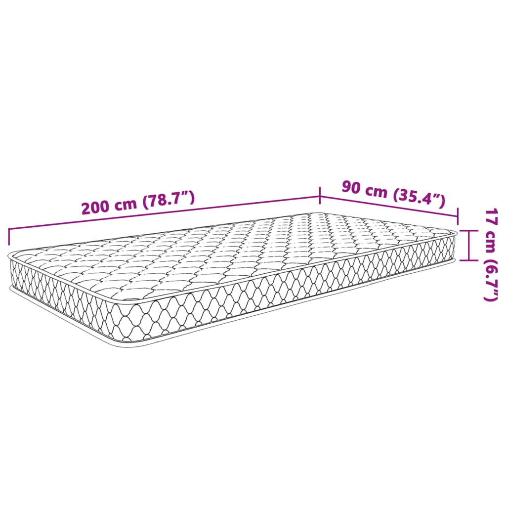 Matras Traagschuim 200X90X17 Cm