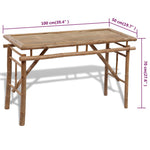 Biertafel Met 2 Bankjes 100 Cm Bamboe