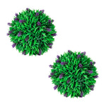 2-Delige Kunstbuxussenset Bolvormig Met Lavendel