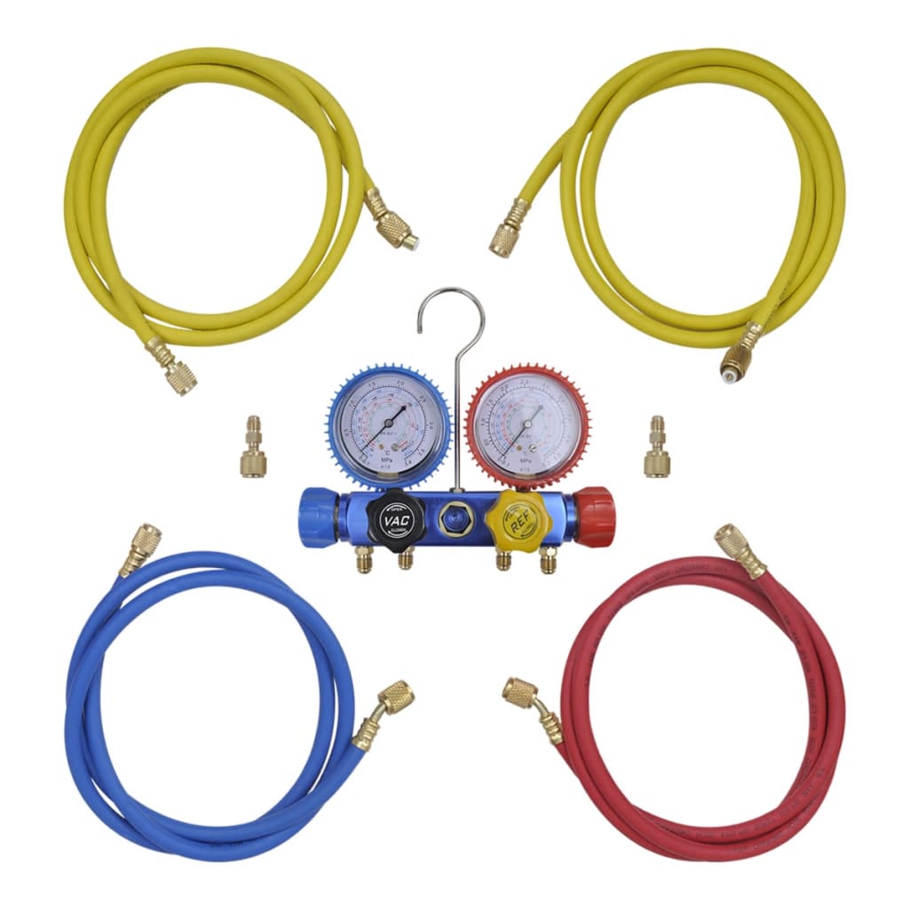 Manometer 4-Richtingen Set In Opbergkoffer