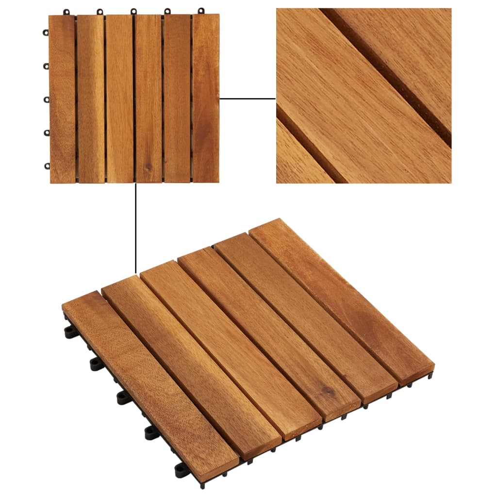 Terrastegels 20 St Verticaal Patroon 30X30 Cm Acaciahout