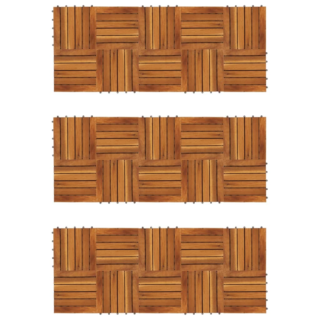 Terrastegels 20 St Verticaal Patroon 30X30 Cm Acaciahout