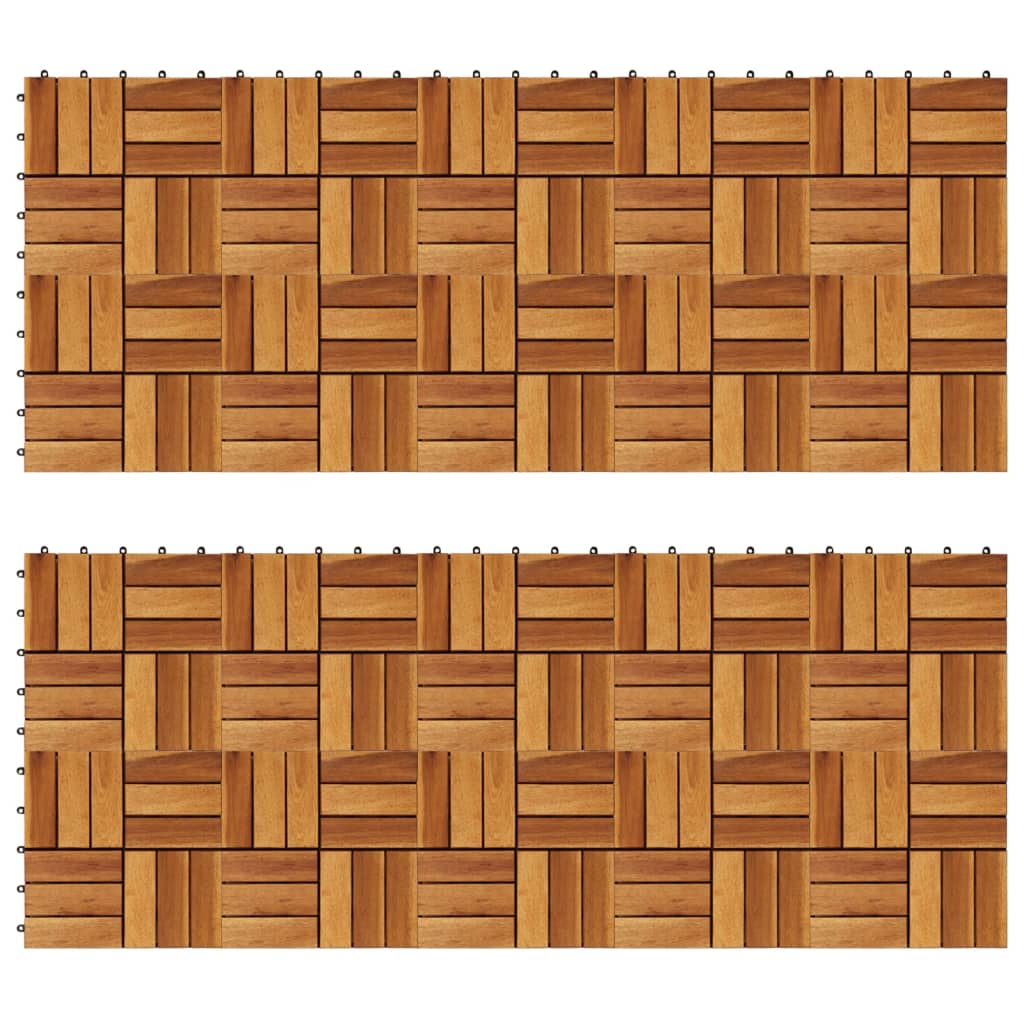 Terrastegels 20 St Verticaal Patroon 30X30 Cm Acaciahout