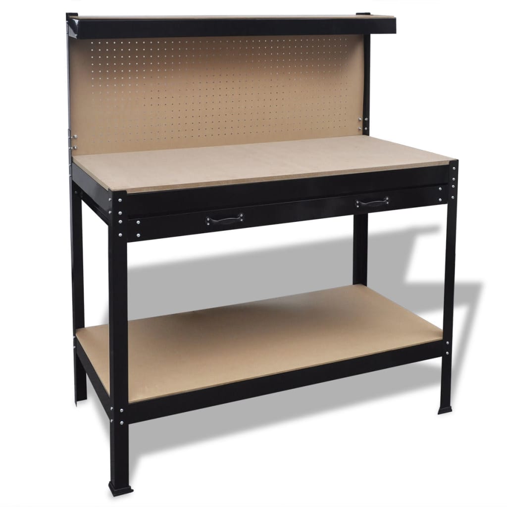 Werkbank Met Ophangbord En Lade Terracotta