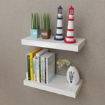 Wandplanken Mdf Zwevend Voor Boeken/Dvd 2 St Wit