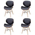 Eetkamerstoelen Gebogen Hout En Kunstleer