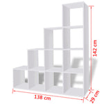 Boekenkast/Presentatiemeubel Trapvormig 142 Cm