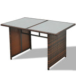 -Delige Loungeset Met Kussens Poly Rattan