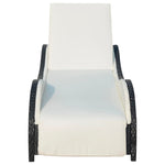 Ligbed Met Kussen Poly Rattan