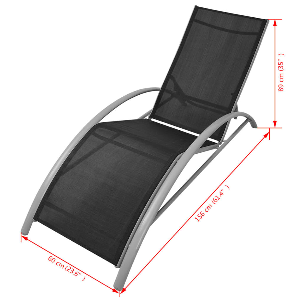 Ligbed Aluminium Zwart