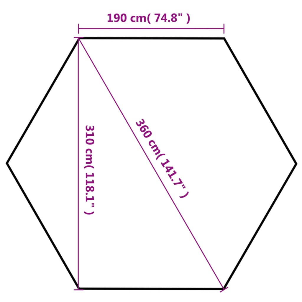 Partytent Pop-Up Zeshoekig Met 6 Zijwanden 3,6X3,1 M Wit