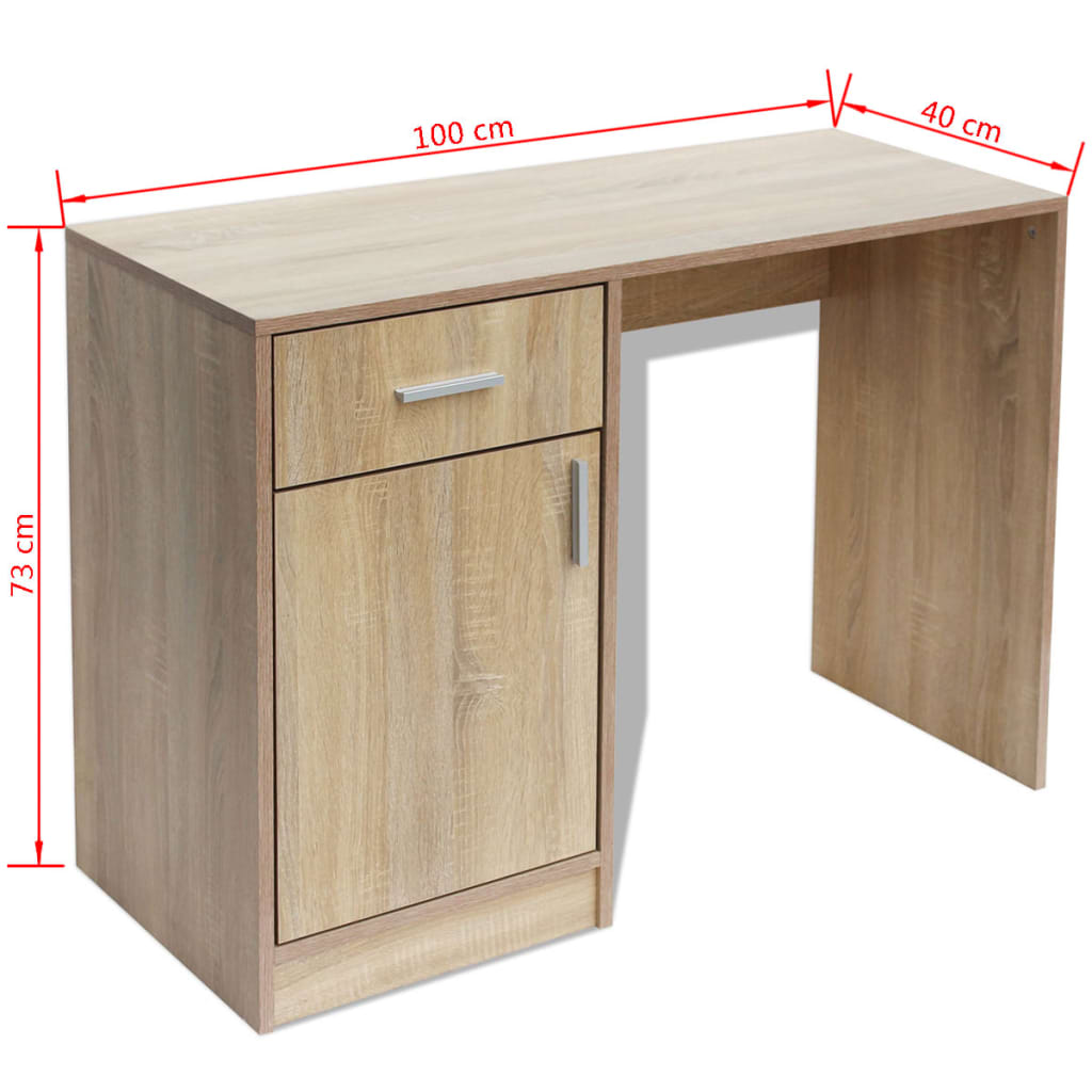 Bureau Met Lade En Kastje 100X40X73 Cm