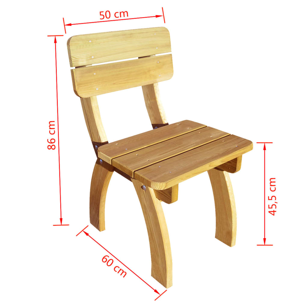 Tuinstoelen 2 St Geïmpregneerd Grenenhout