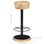 Barstoelen 2 St Massief Mangohout