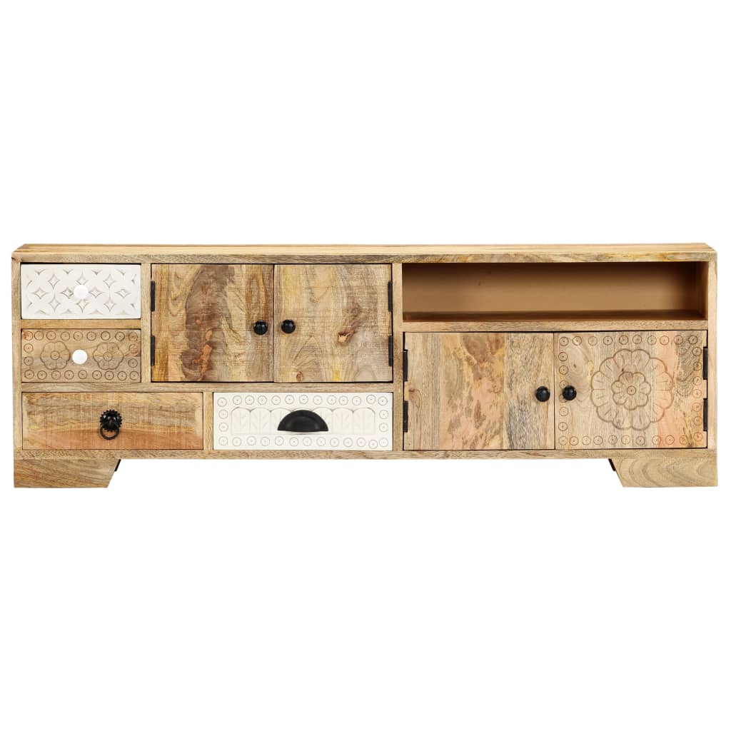 Tv-Meubel 120X30X40 Cm Massief Mangohout