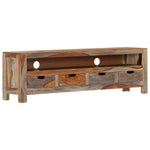 Tv-Meubel 130X30X40 Cm Massief Sheeshamhout
