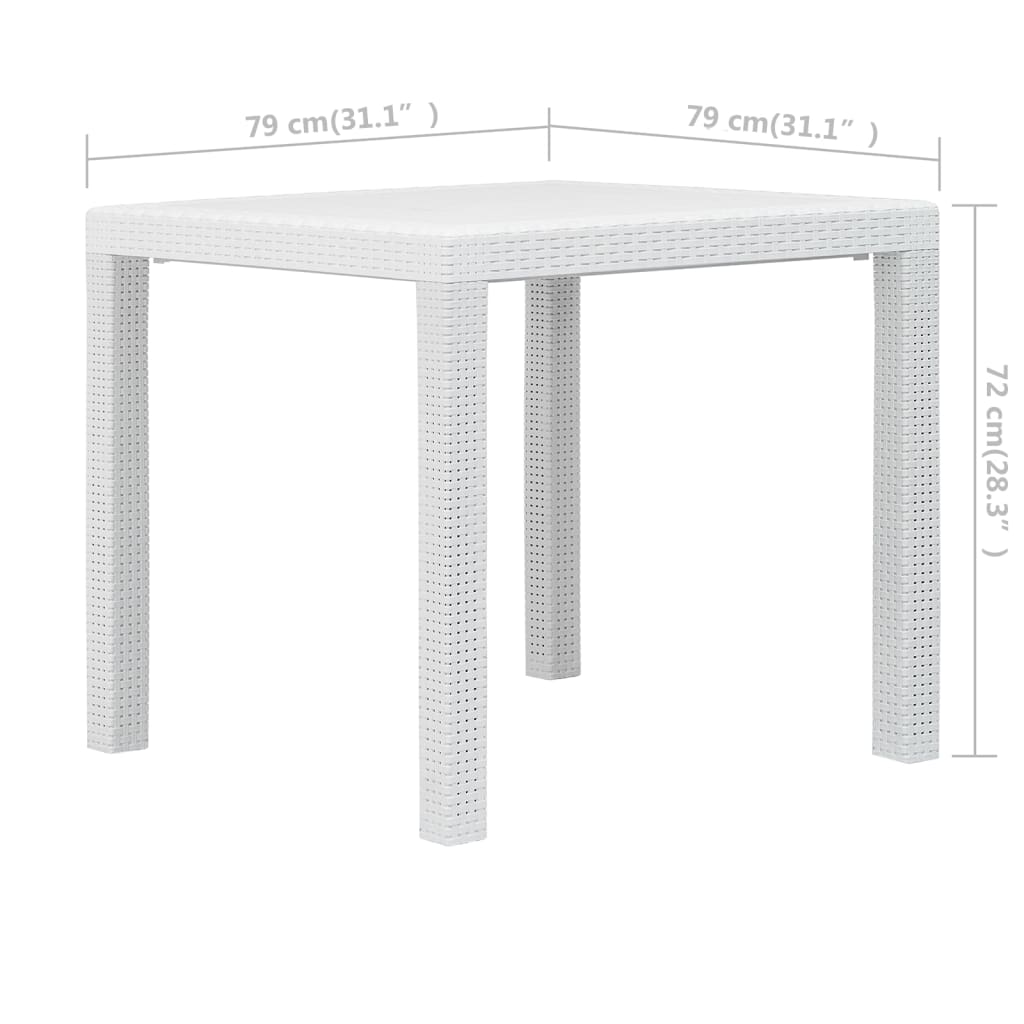 Tuintafel Rattan-Look Kunststof