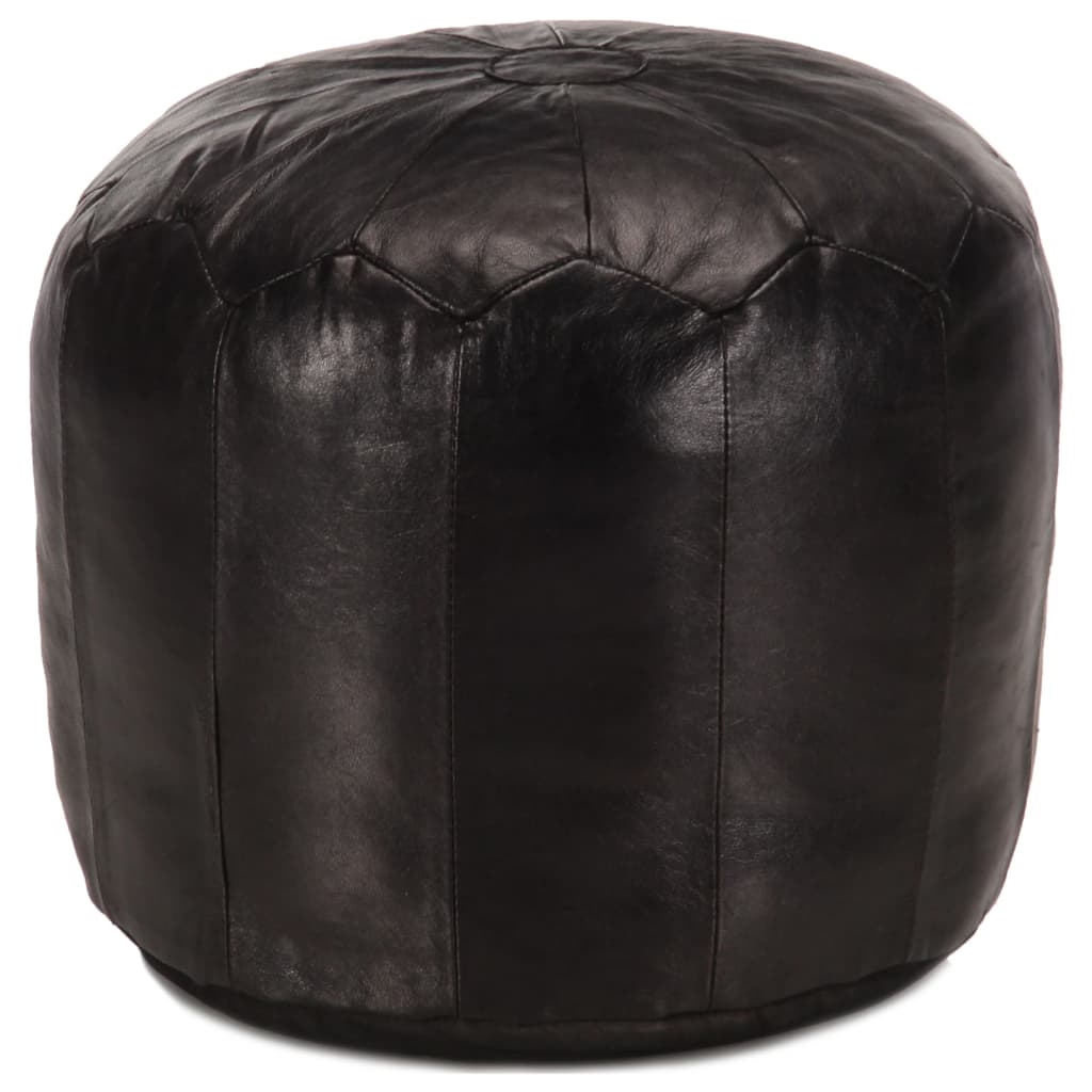 Poef 40X35 Cm Echt Geitenleer