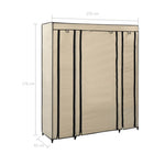 Kledingkast Met Vakken En Stangen 150X45X176 Cm Stof