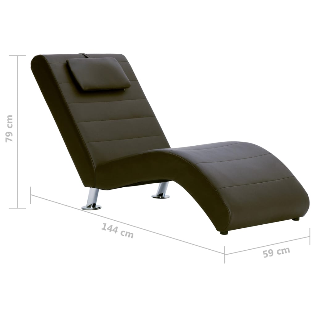 Chaise Longue Met Kussen Kunstleer