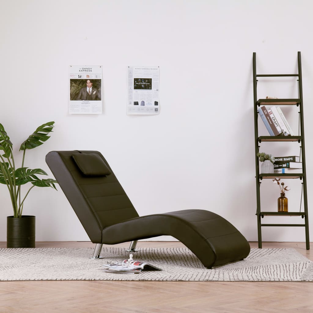 Chaise Longue Met Kussen Kunstleer