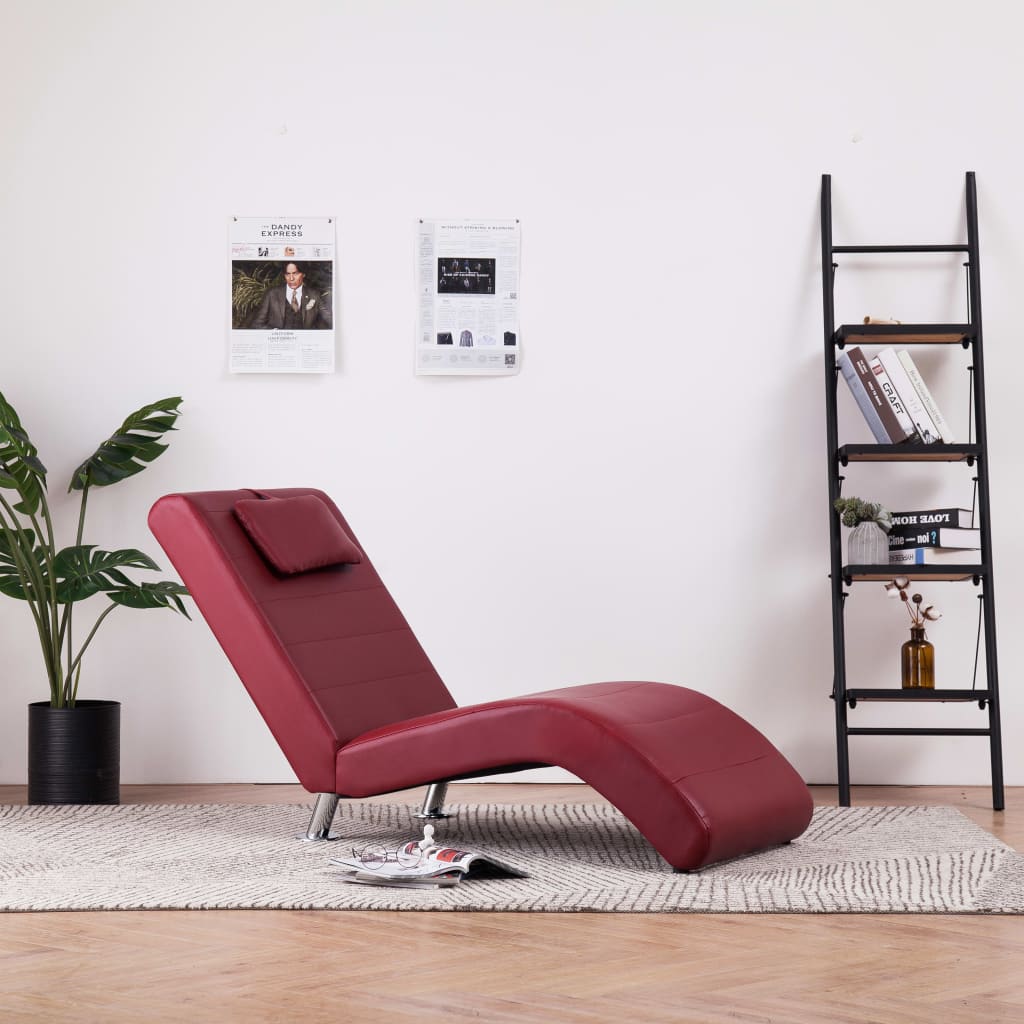 Chaise Longue Met Kussen Kunstleer