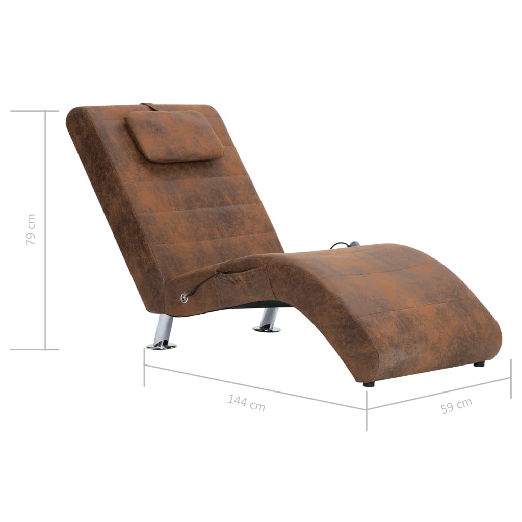 Massage Chaise Longue Met Kussen Kunstsuède