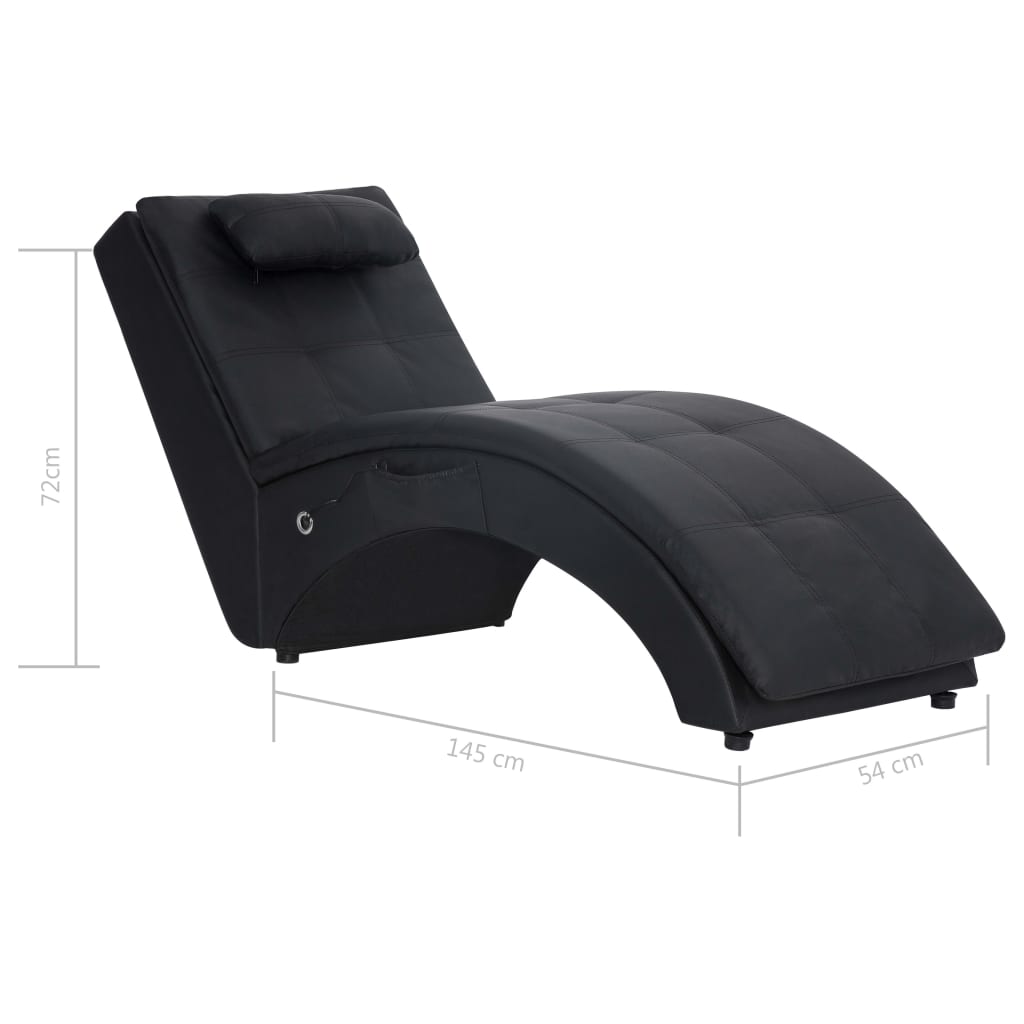 Massage Chaise Longue Met Kussen Kunstleer