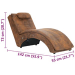 Massage Chaise Longue Met Kussen Kunstsuède