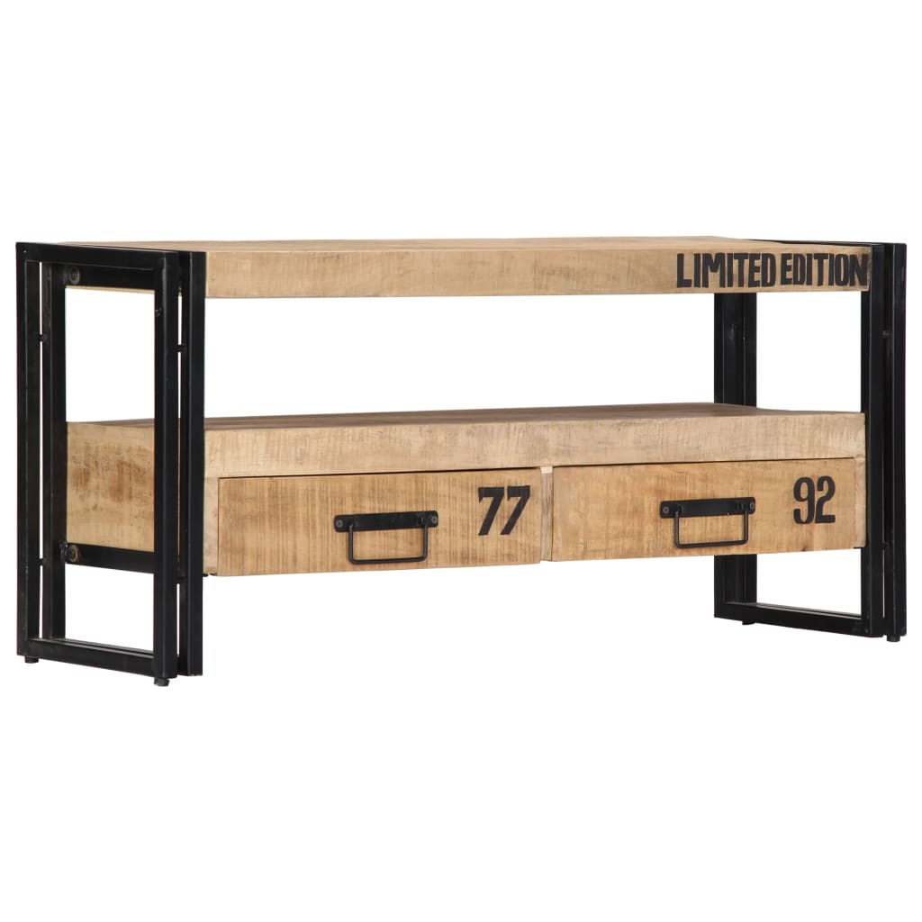 Tv-Meubel 100X30X45 Cm Massief Mangohout