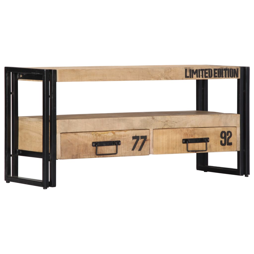 Tv-Meubel 100X30X45 Cm Massief Mangohout