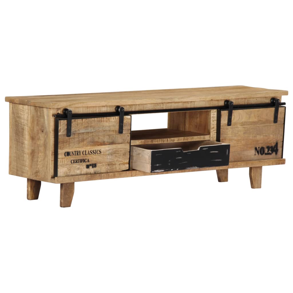 Tv-Meubel 120X30X40 Cm Massief Mangohout