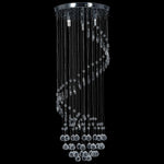 Plafondlamp Met Kristallen Kralen Spiraal G9 Zilverkleurig