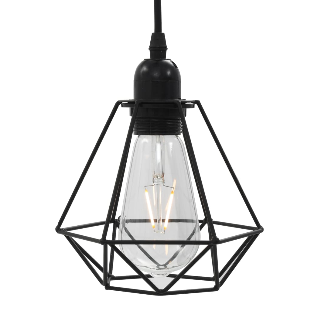 Plafondlamp Met Diamantvormig 3Xe27 Zwart