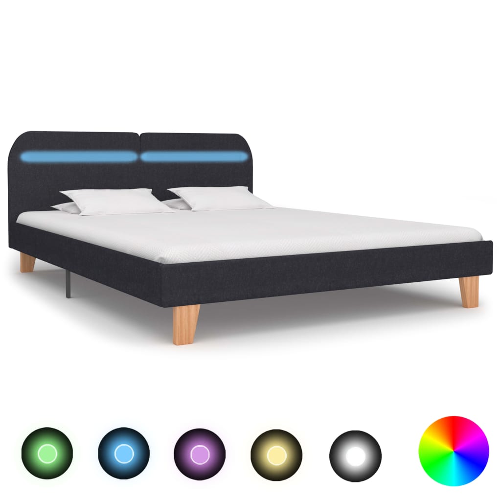 Bedframe Met Led Stof