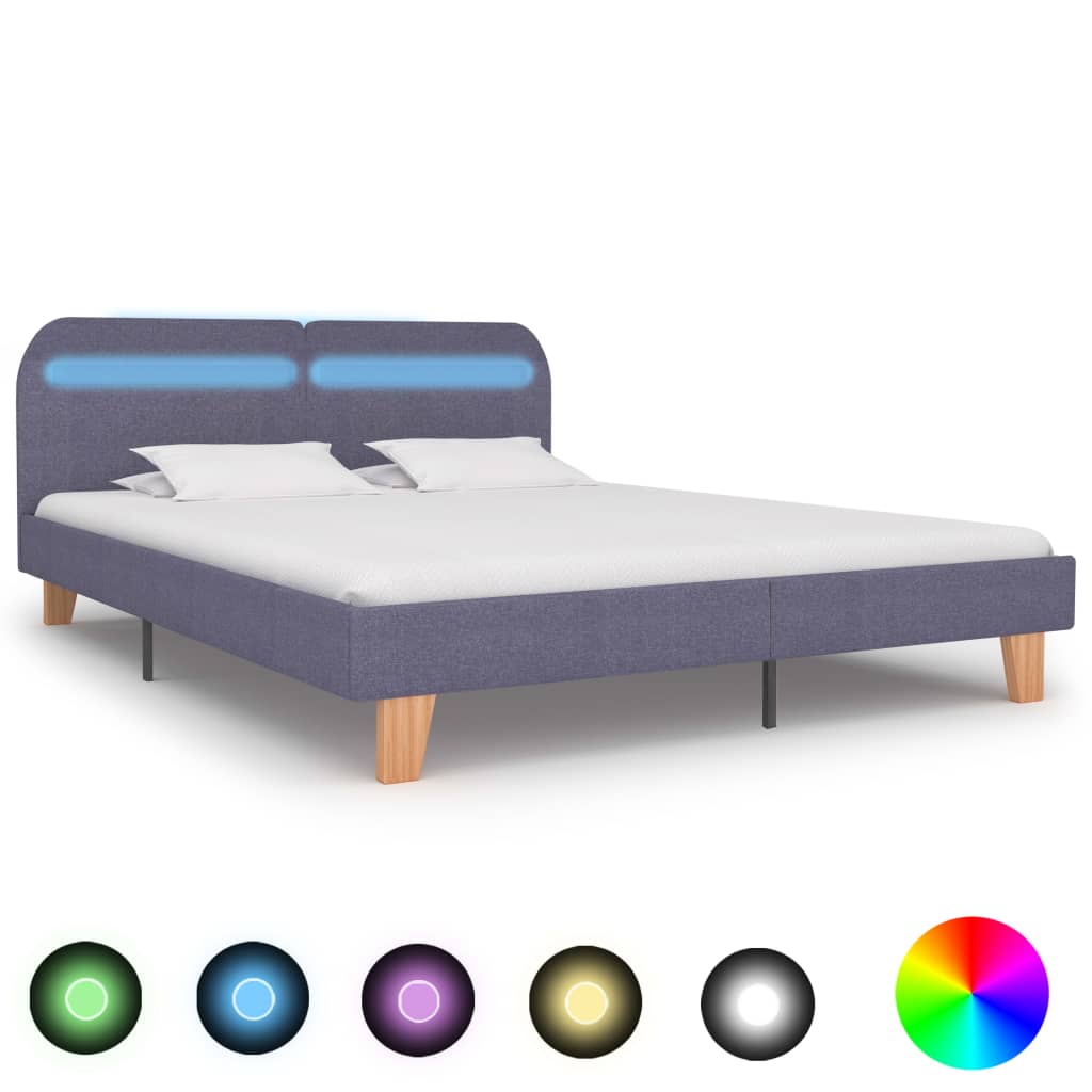 Bedframe Met Led Stof