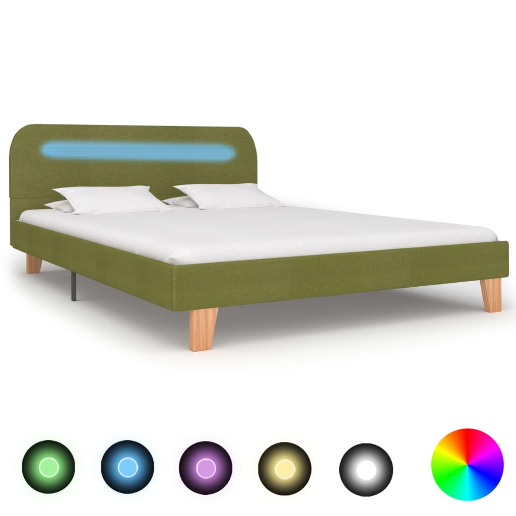 Bedframe Met Led Stof