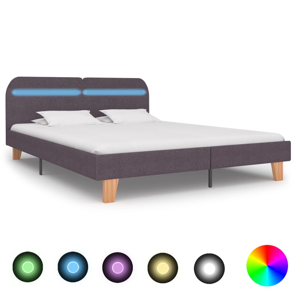 Bedframe Met Led Stof