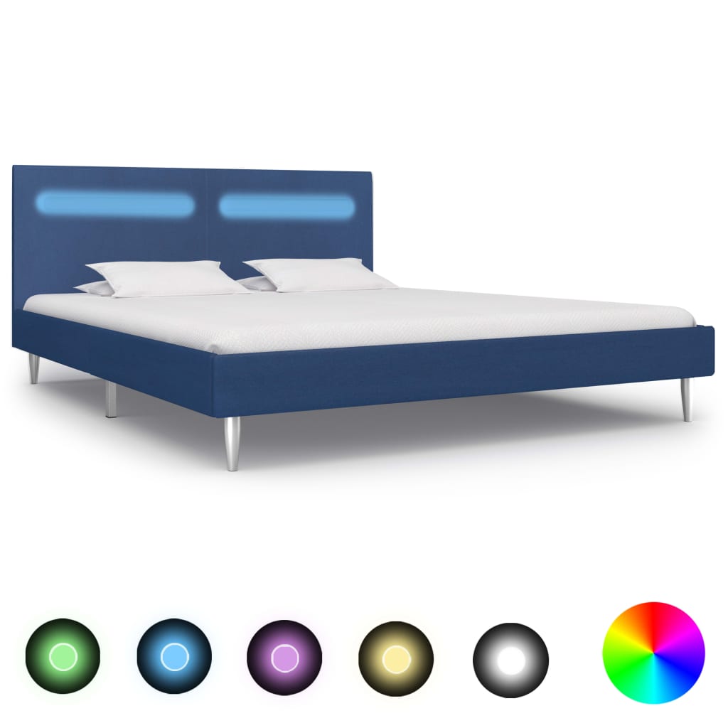 Bedframe Met Led Stof