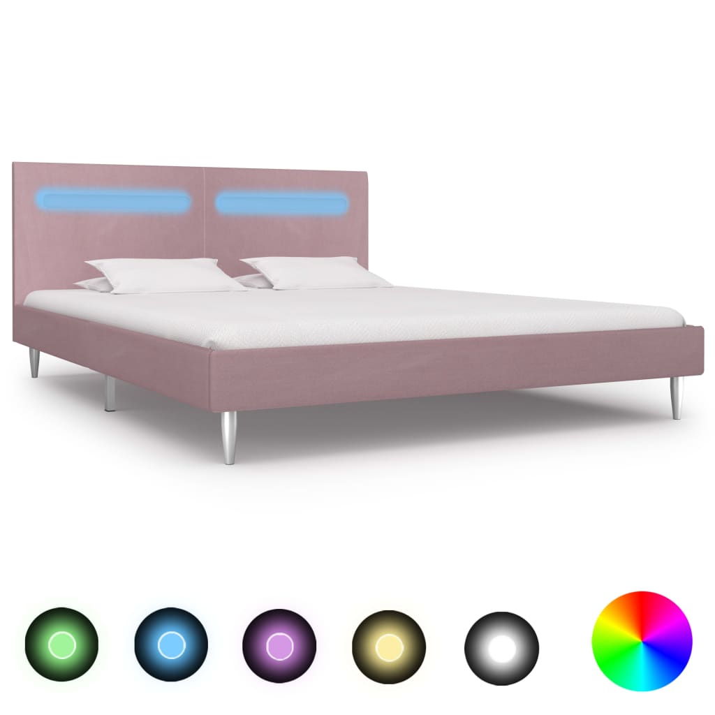 Bedframe Met Led Stof