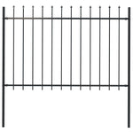 Tuinhek Met Speren Bovenkant 1,7X0,8 M Staal Zwart