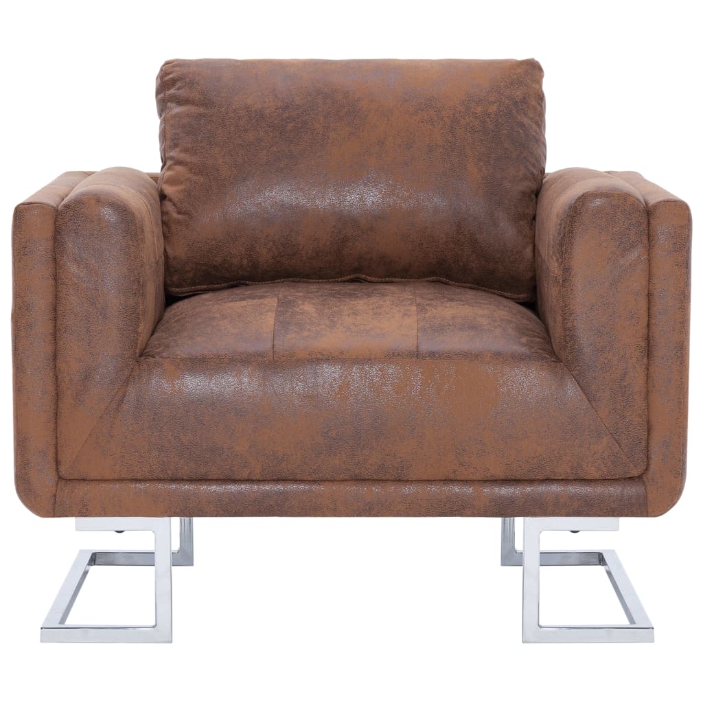 Fauteuil Kubus Kunstsuède