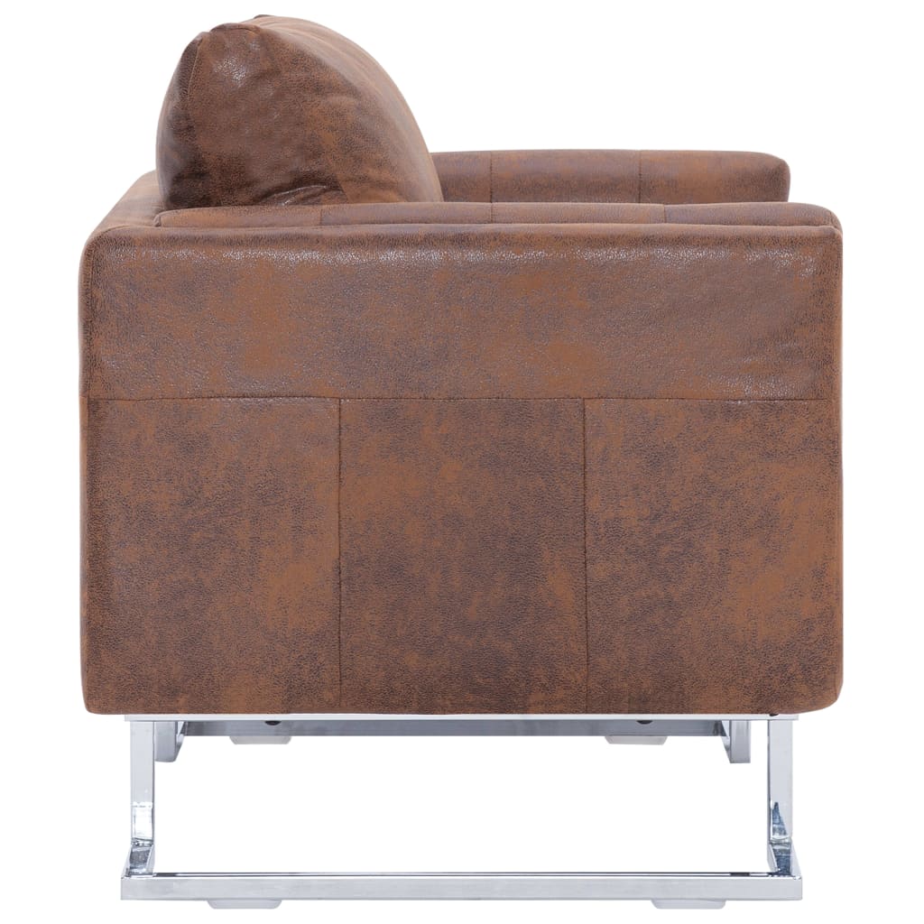 Fauteuil Kubus Kunstsuède